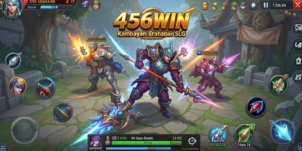 Screenshot gameplay 456WIN menampilkan aksi pertempuran strategi yang mendebarkan.