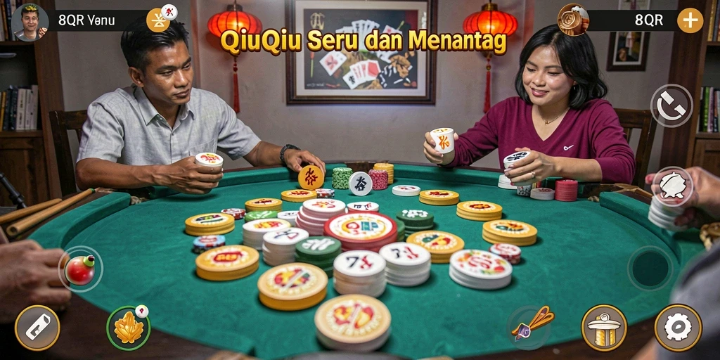 Screenshot gameplay menarik dari permainan QiuQiu.