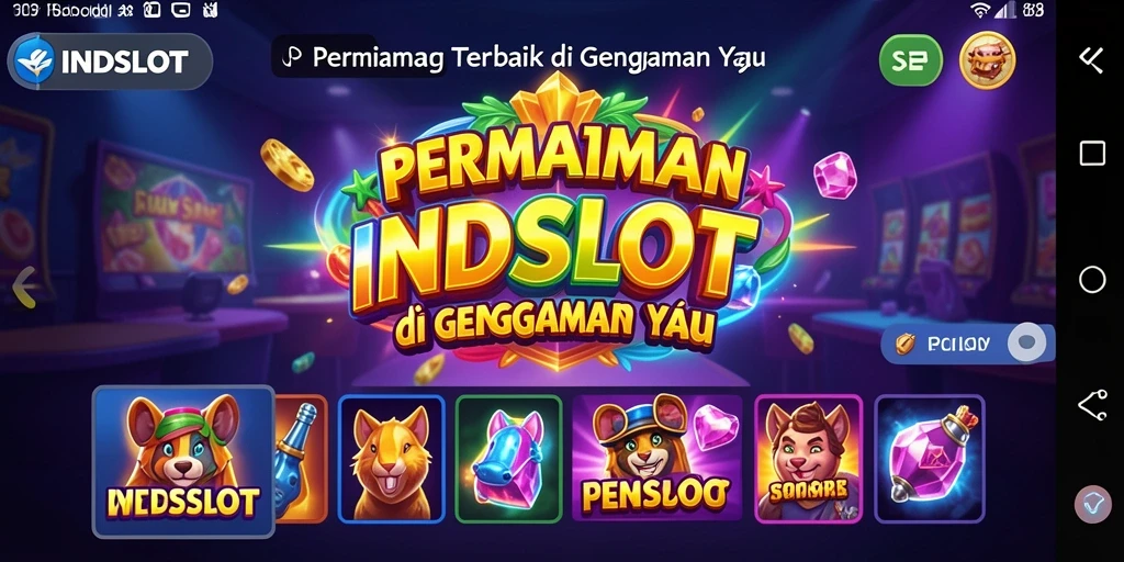 Tampilan gameplay INDSLOT yang menarik dan penuh warna.