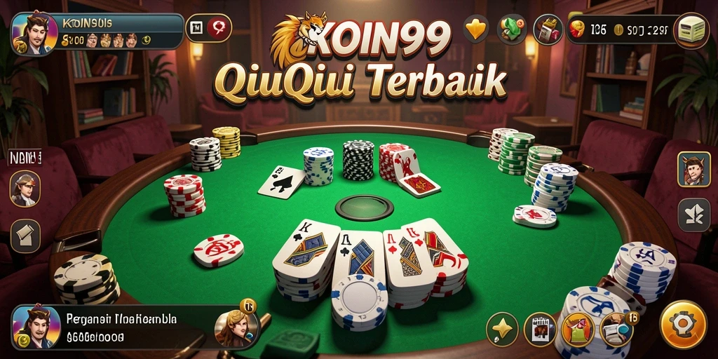 Tampilan gameplay seru dari KOIN99 dengan kartu QiuQiu.