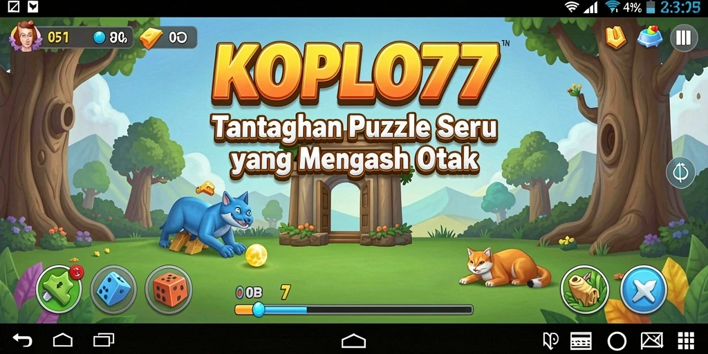 Tampilan menarik dari gameplay KOPLO77 dengan berbagai puzzle menantang.