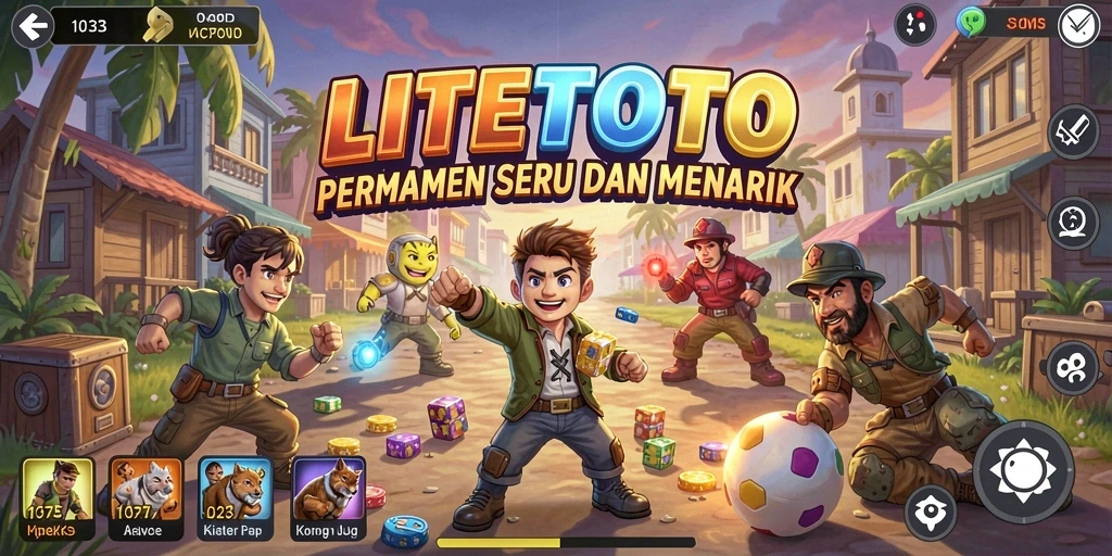Screenshot utama LITETOTO menunjukkan gameplay yang seru dan menantang.