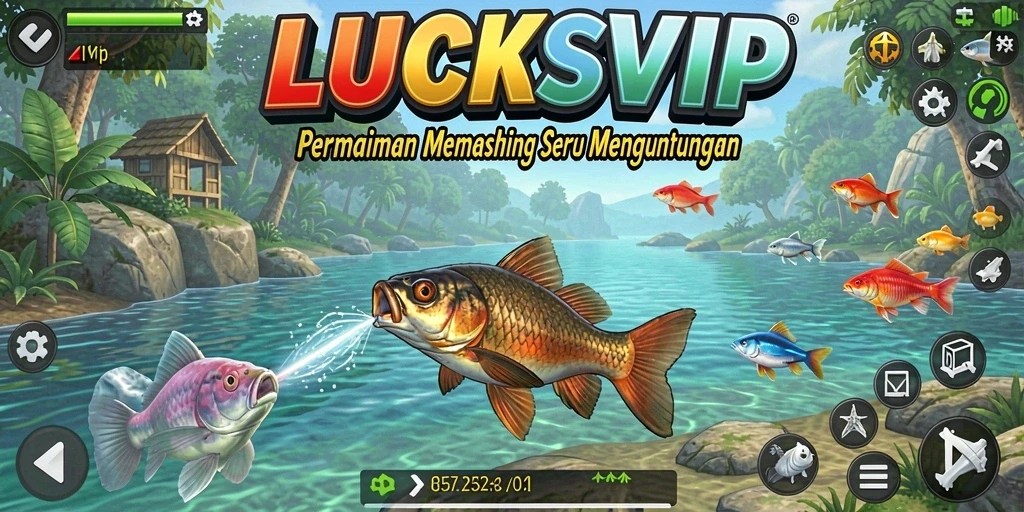 Tampilan gameplay LUCKSVIP menampilkan pengalaman memancing yang menakjubkan.