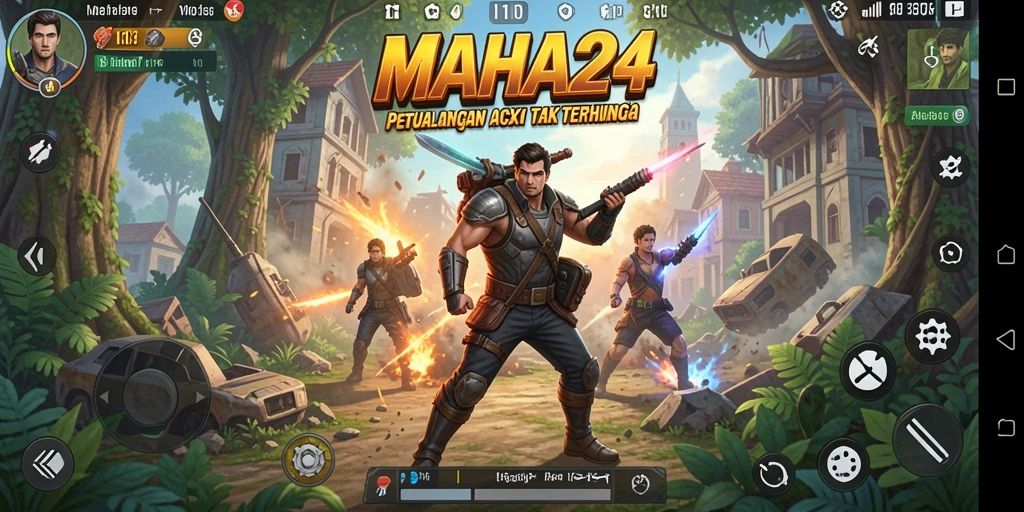 Tampilan seru dari gameplay MAHA24 yang penuh aksi.