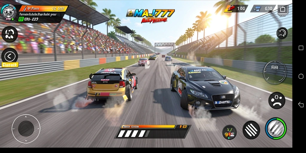 Tampilan gameplay Racing yang seru dan mendebarkan di MAJ777.