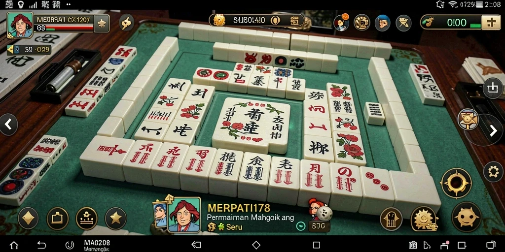 Tampilan menarik dari gameplay Mahjong MERPATI178.