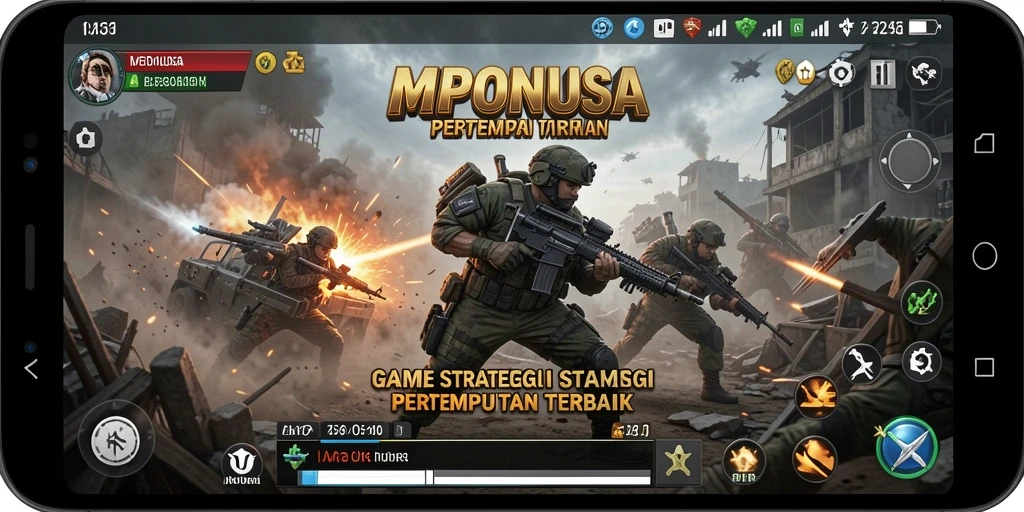 Tampilan gameplay MPONUSA yang mendebarkan dan penuh aksi.