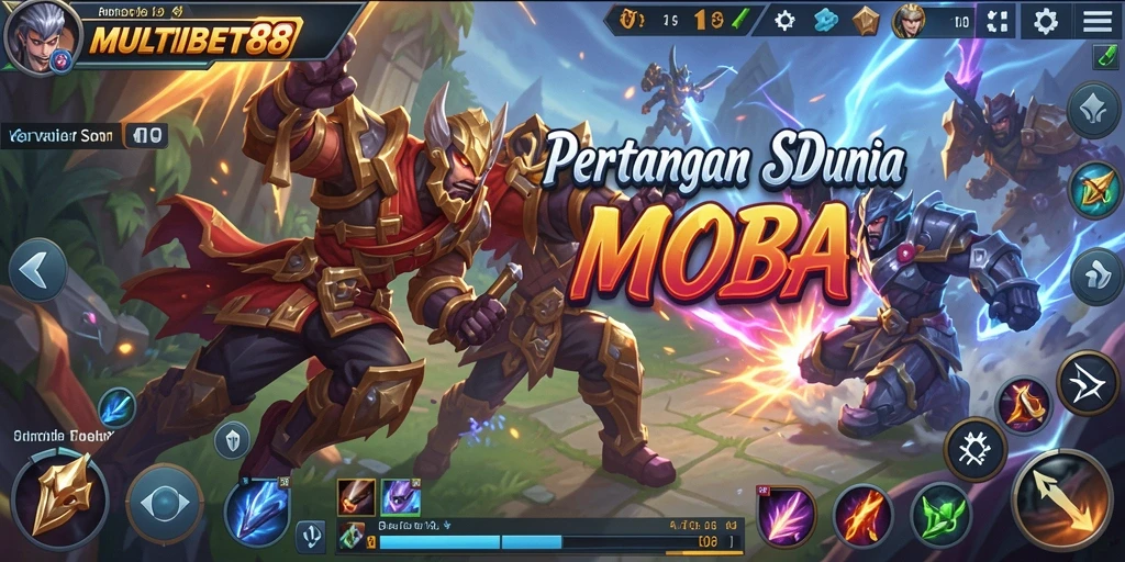 Screenshot gameplay MULTIBET88 yang menunjukkan aksi pertarungan seru.