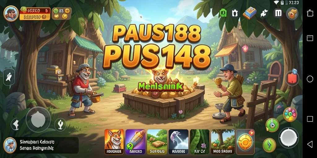 Tangkapan layar menunjukkan pengalaman gameplay yang interaktif dalam PAUS188.