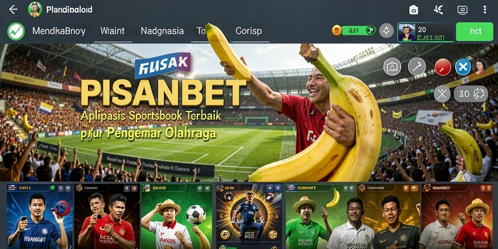 Screenshot utama PISANGBET menampilkan antarmuka taruhan olahraga yang menarik.