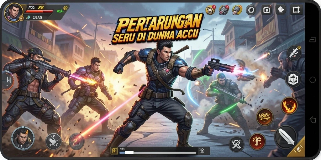 Screenshot POL88 menampilkan aksi pertarungan yang seru dan intens.