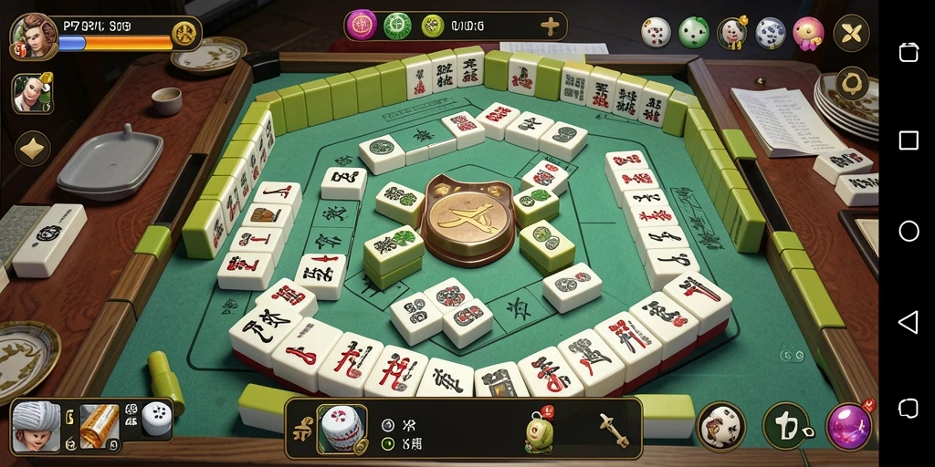 Tampilan gameplay PP7 yang menampilkan keseruan bermain Mahjong.