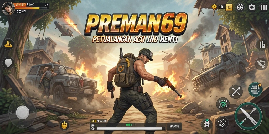 Tampilan aksi seru dalam permainan PREMAN69 yang mendebarkan.