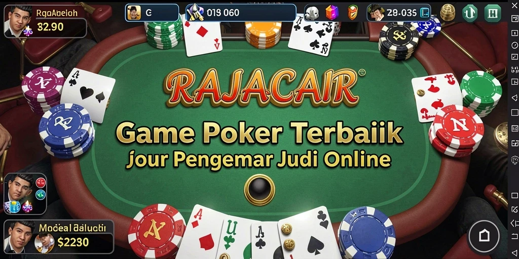 Tampilan menarik dari gameplay RAJACAIR di dunia poker.