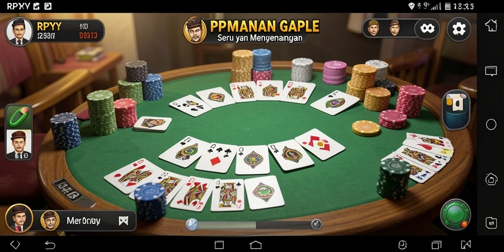 Tampilan gameplay Gaple yang menawan dan mudah dimengerti di RPYYY.