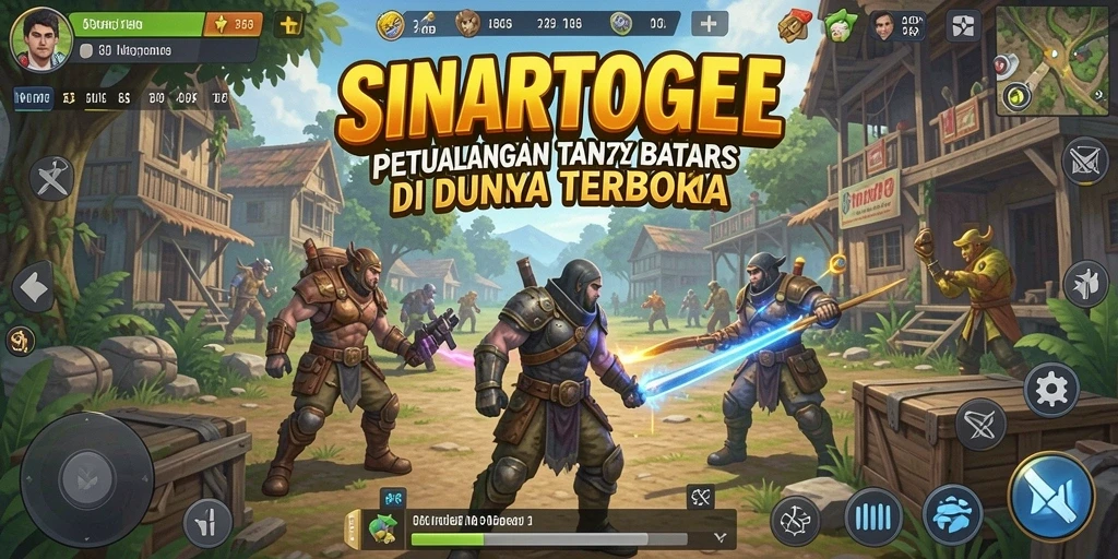 Tampilan gameplay SINARTOGEL yang menggambarkan eksplorasi dunia terbuka.