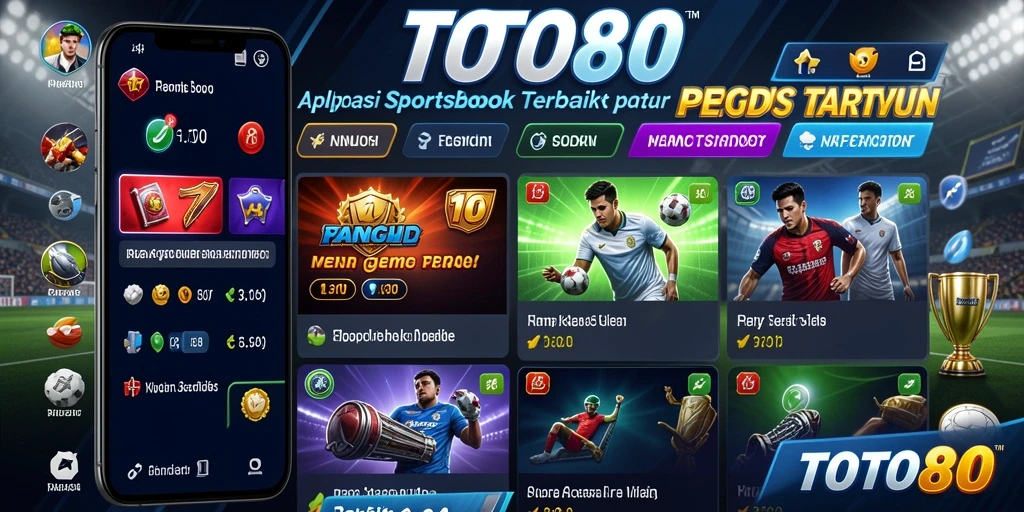 Tampilan utama TOTO80 dengan opsi taruhan olahraga yang menarik.