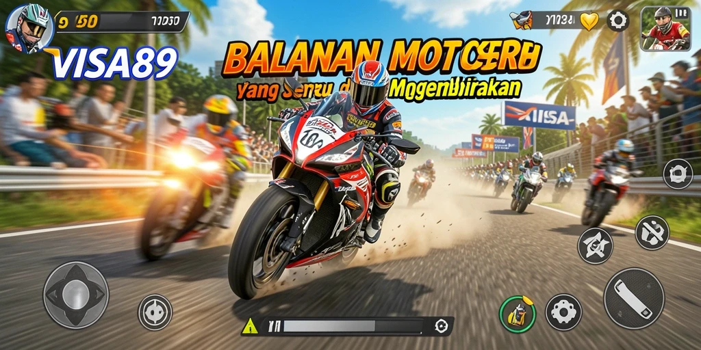 Tampilan menegangkan dari balapan motor di VISA89.