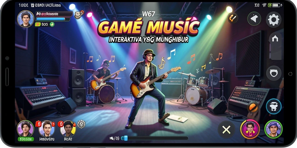 Tampilan gameplay W67 yang interaktif dan penuh warna.